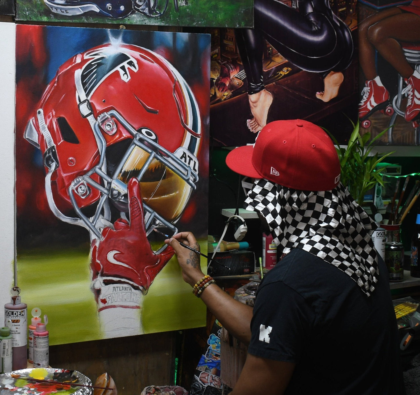 Cowboys 2024 Original Painting by Jeremy Worst sports Canvas Print Artwork helmet Nfl Football