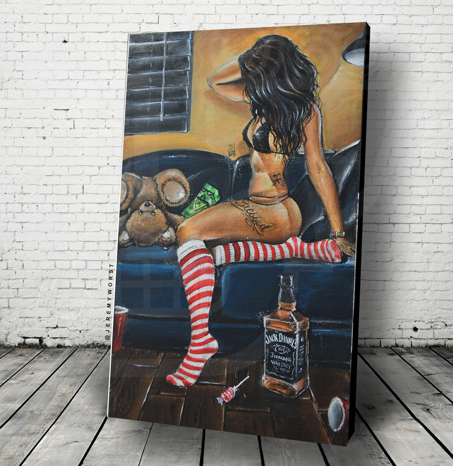 JEREMY WORST Blessed Original Artwork Signed Prints alcohol daniels patron