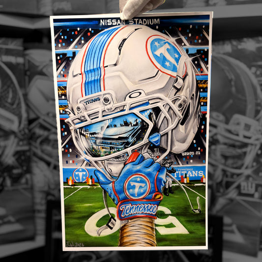 Titan Up by Jeremy Worst 2026 Sports Football Canvas Print Artwork helmet Nfl Football