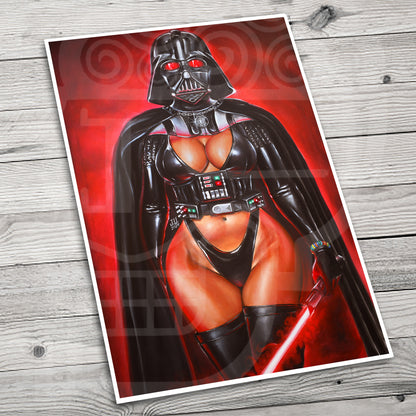 "Darth Mommy" Jeremy Worst Lord Vader Painting Pinup Cosplay Fan Art