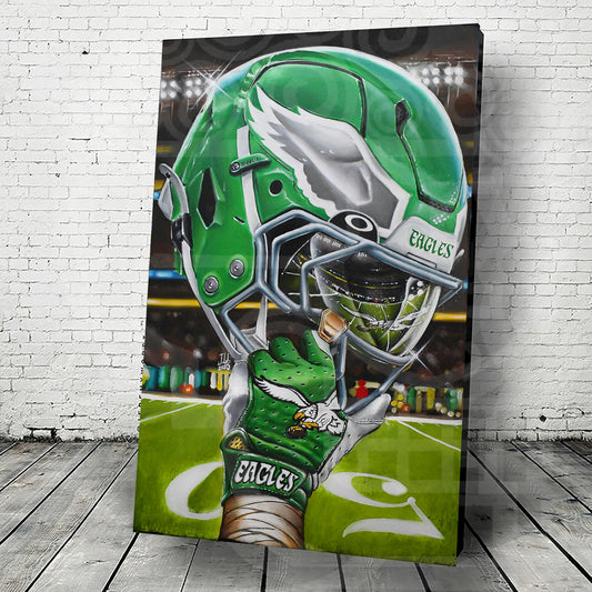 Eagles Painting sports Canvas Print Artwork helmet Nfl Football philly sports