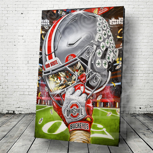 Buckeyes by Jeremy Worst sports Posters and Canvas Prints Artwork helmet College Football