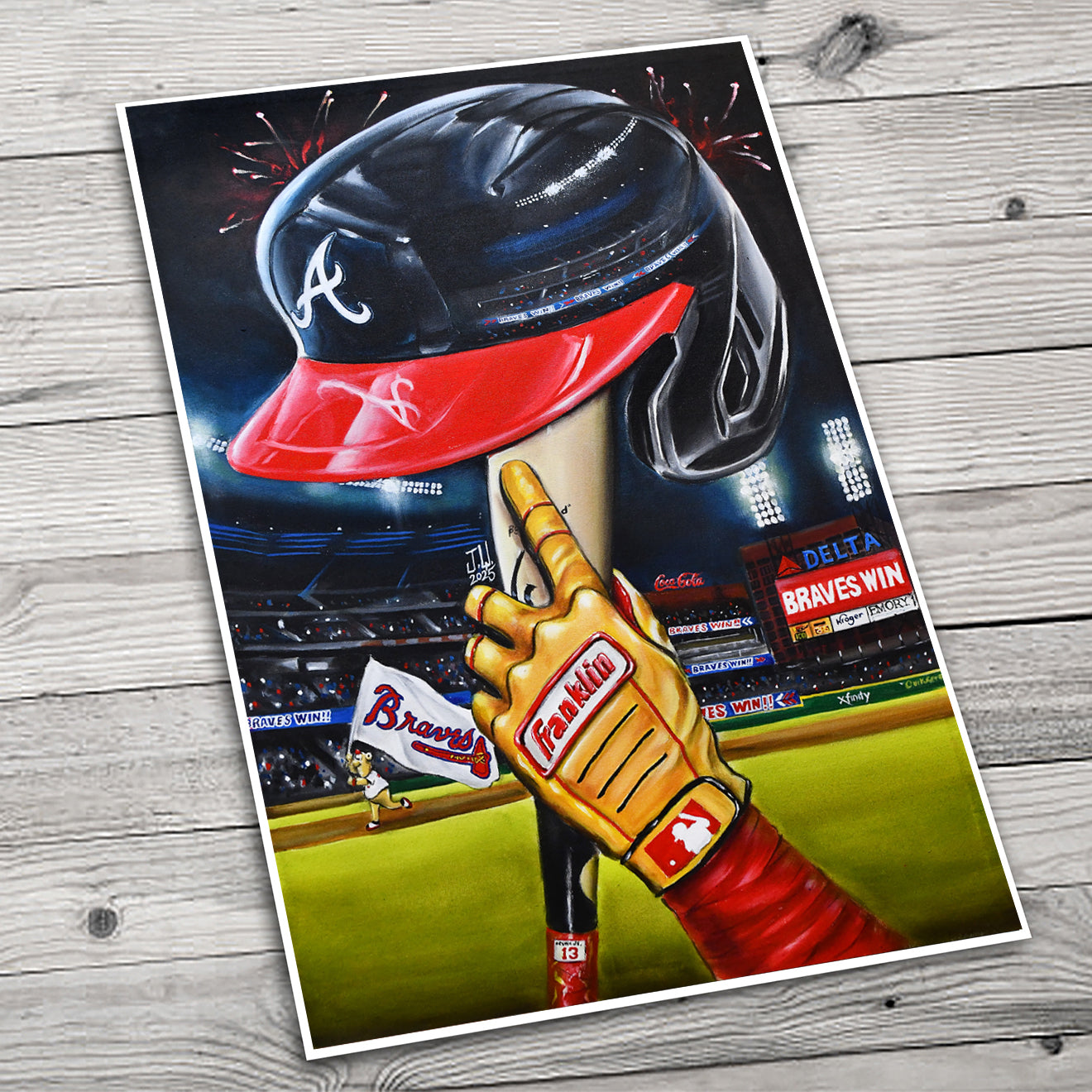 Braves Win by Jeremy Worst Posters Canvas Prints Artwork Atlanta