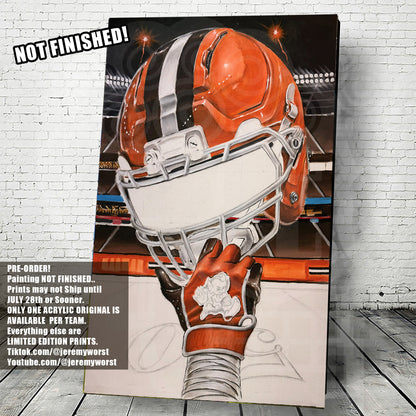 Brownie by Jeremy Worst 2026 Sports Football Canvas Print Artwork helmet Nfl Football