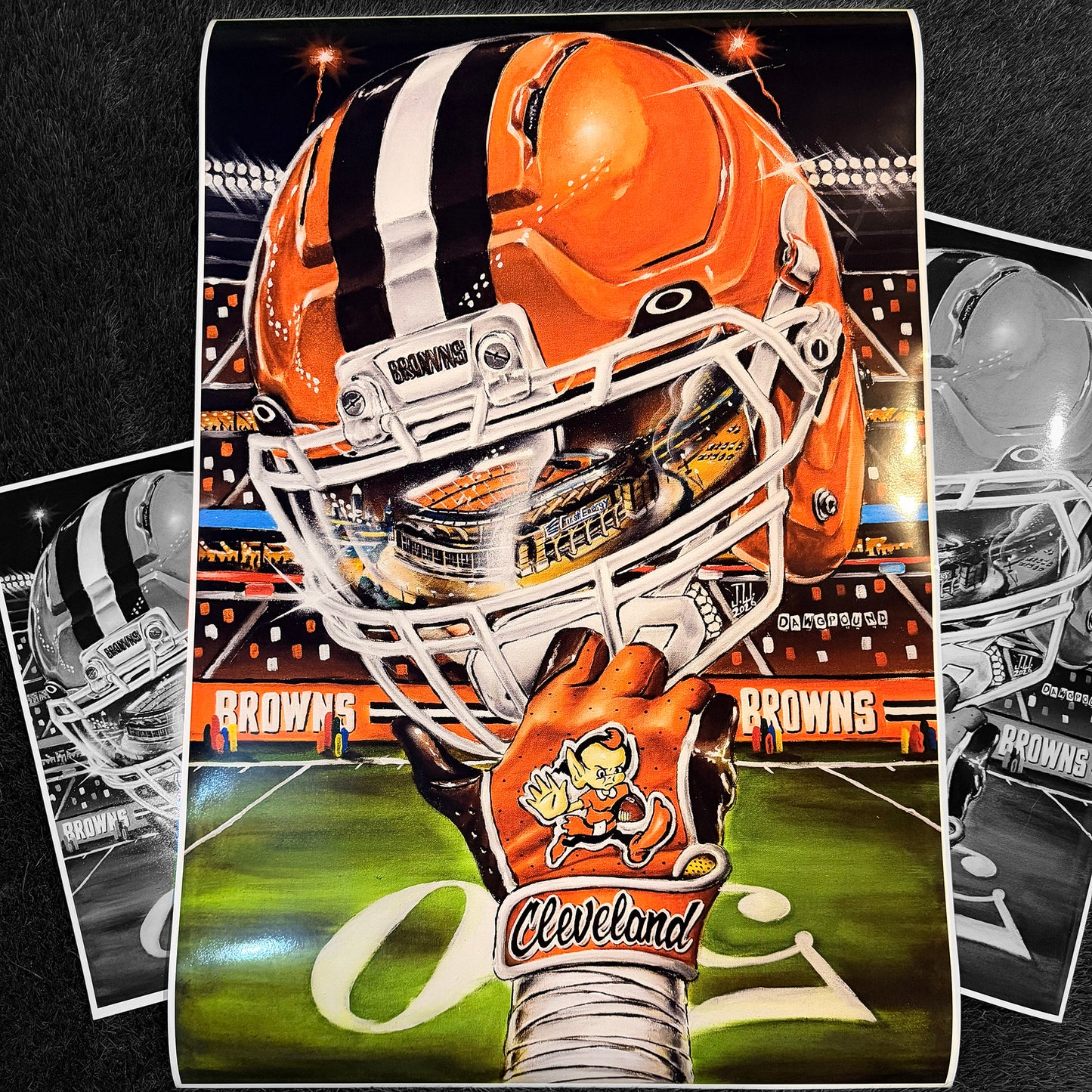 Brownie by Jeremy Worst 2026 Sports Football Canvas Print Artwork helmet Nfl Football