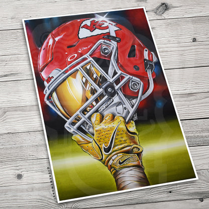 Kansas City Chiefs 2024 Painting sports Canvas Print Artwork helmet Nfl Football