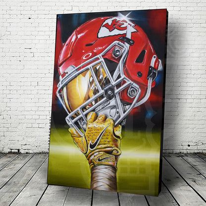 Kansas City Chiefs 2024 Painting sports Canvas Print Artwork helmet Nfl Football