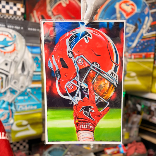 JEREMY WORST Atlanta Falcons 2024 RISE UP Dirty Birds  sports Canvas Print Artwork helmet Nfl