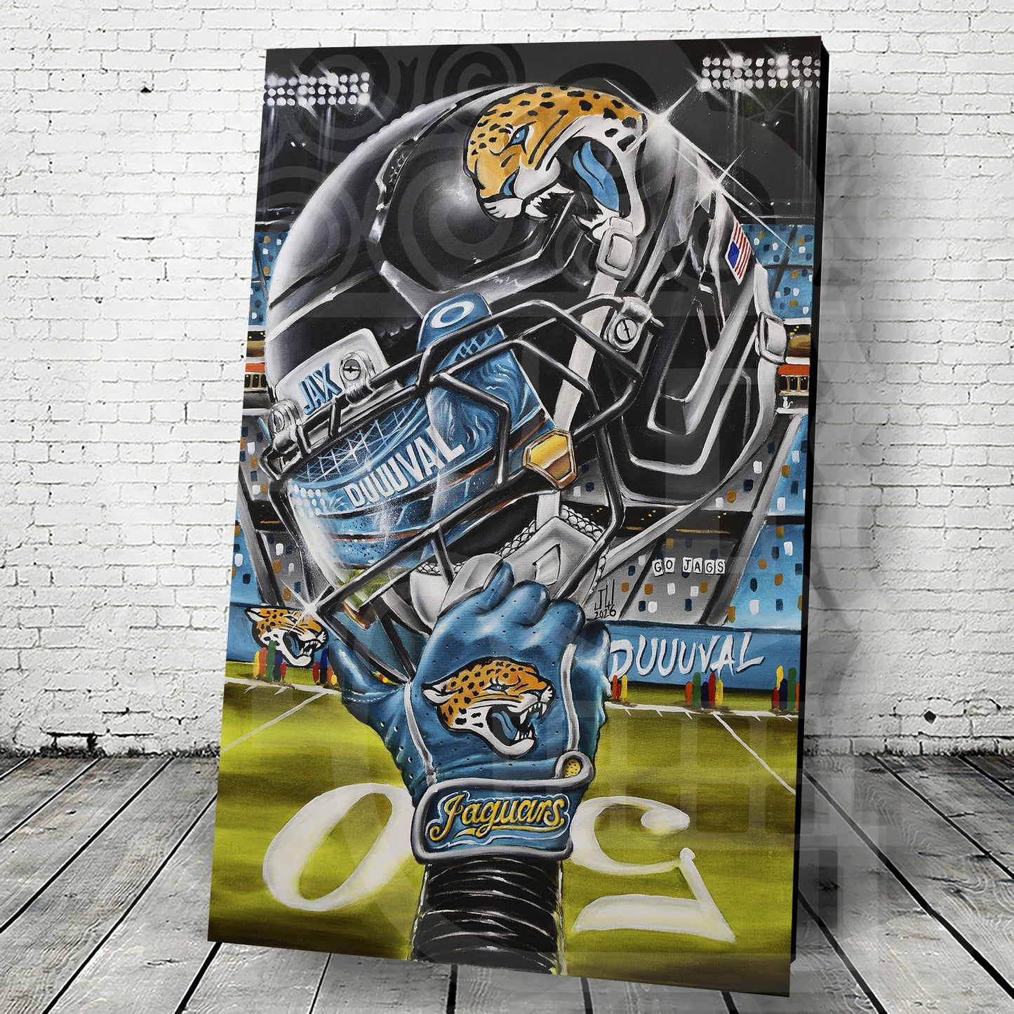 DUUUVAL JAGS by Jeremy Worst 2026 Sports Football Canvas Print Artwork helmet Nfl Football