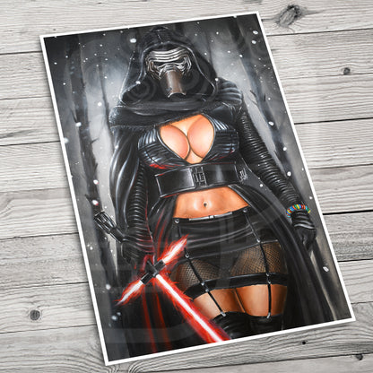 "kylo Ren's Girlfriend" Jeremy Worst Lord Vader Painting Pinup Cosplay Fan Art