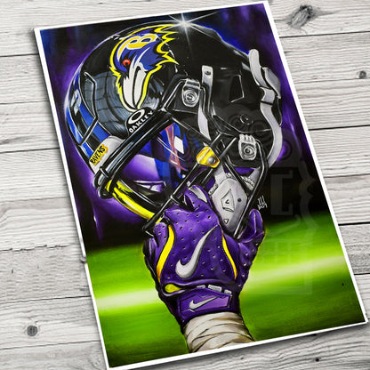 Ravens 2024 Painting sports Canvas Print Artwork helmet Nfl Football