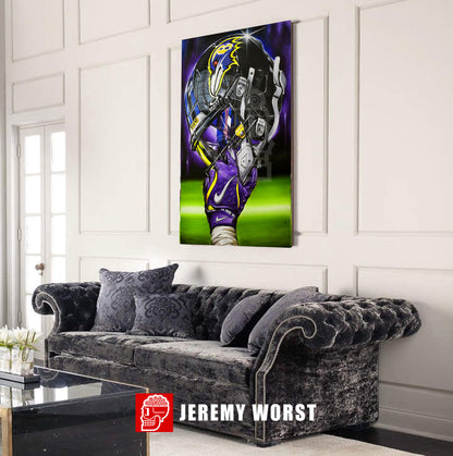 Ravens 2024 Painting sports Canvas Print Artwork helmet Nfl Football