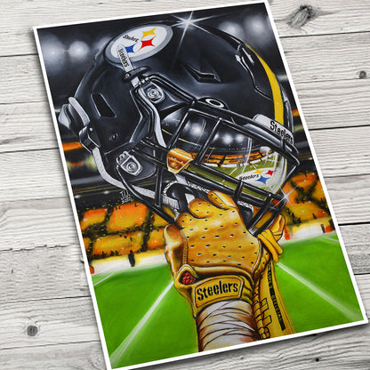 Steeler Nation 2024 Painting sports Canvas Print Artwork helmet Nfl Football