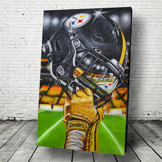 Steeler Nation 2024 Painting sports Canvas Print Artwork helmet Nfl Football