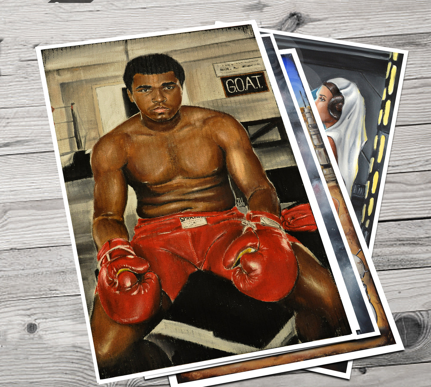 JEREMY WORST GOAT Muhammad Ali Original Art Signed canvas Original Print boxing boxer the champ painting anime nsfw sticker