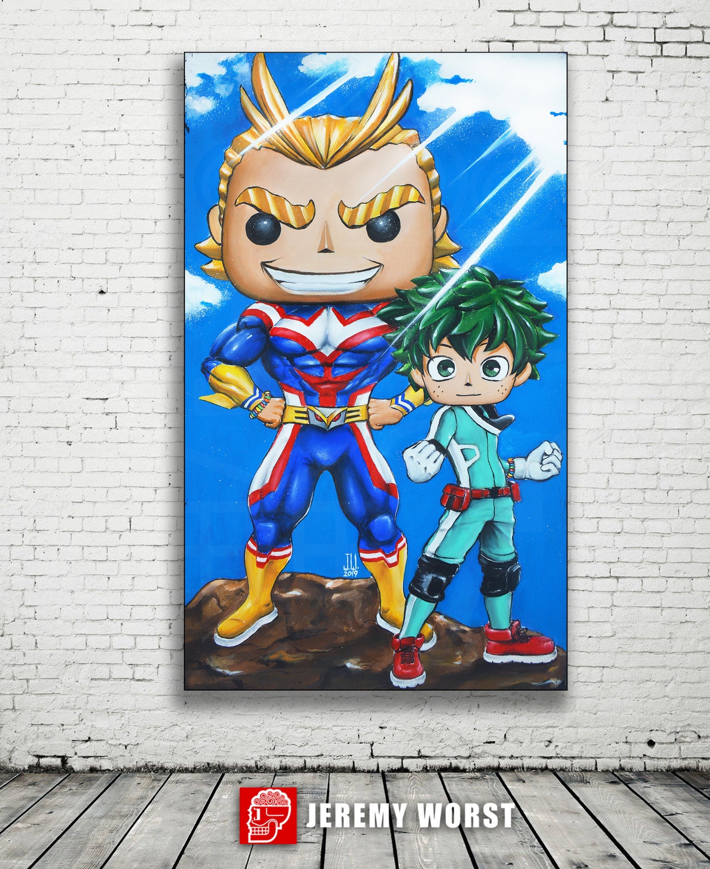 Jeremy Worst My Academia All Might anime cartoon Funko pop painting Art Poster wall decor figure action toy fun custompin sticker