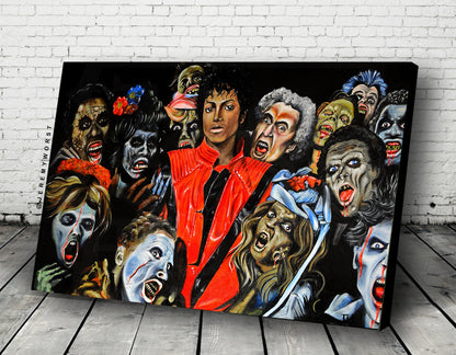 JEREMY WORST Thriller Tribute to Michael Jackson Rip painting artwork fine art print original mj im bad zombie anime nsfw sticker