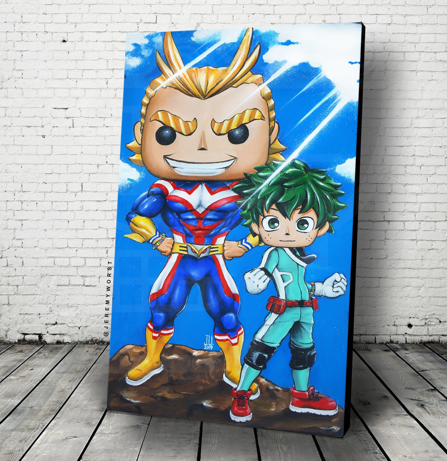 Jeremy Worst My Academia All Might anime cartoon Funko pop painting Art Poster wall decor figure action toy fun custompin sticker