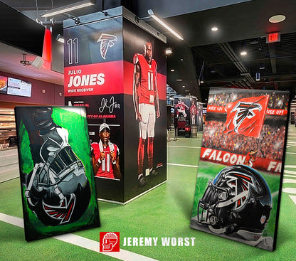 JEREMY WORST Atlanta Falcons Mercedes Benz Painting Fine Art Print Artwork helmet nfl football helmet player sports anime nsfw sticker