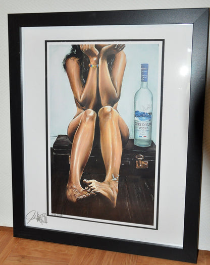 JEREMY WORST Naked Goose alcohol Sexy girl Artwork Fine Art Print anime