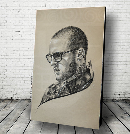 MAC MILLER Sketch by Jeremy Worst Hip hop Rip legend artwork sad macmiller sticker nsfw design print charcoal sketch original tattoo idea