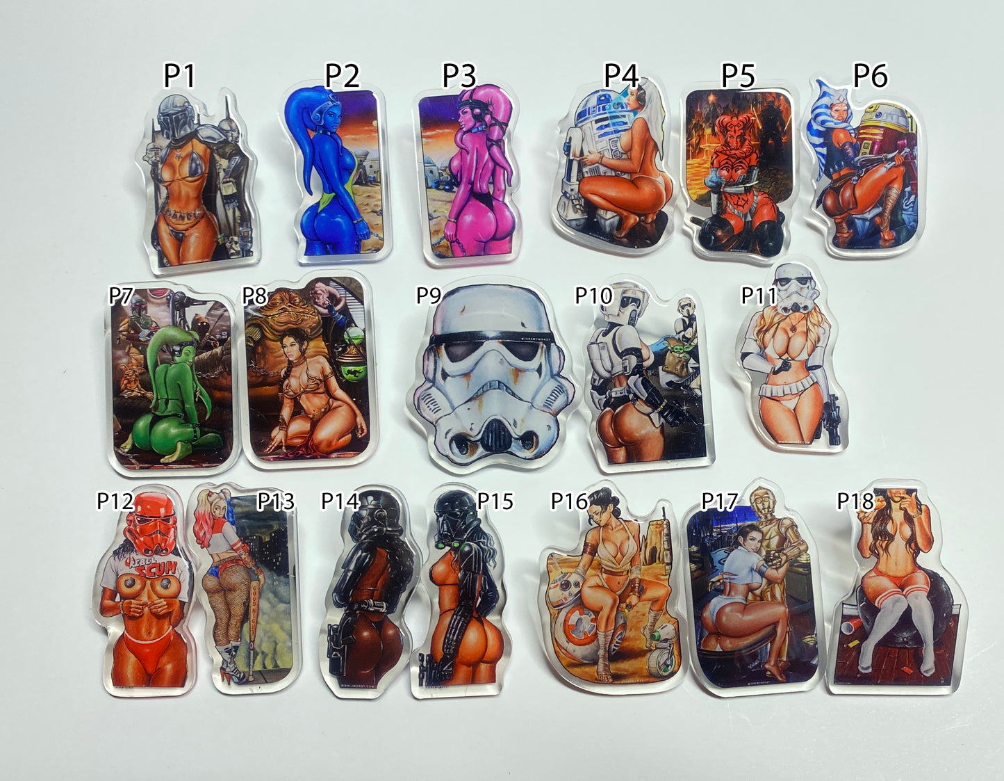 JEREMY WORST Pins sexy pinup cosplay wars acrylic Pins